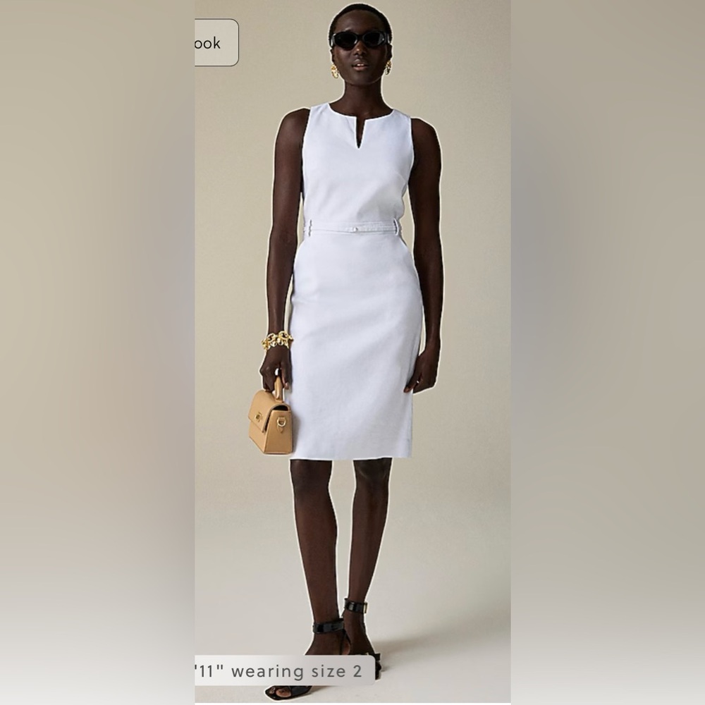 J.Crew Executive dress in stretch linen blend